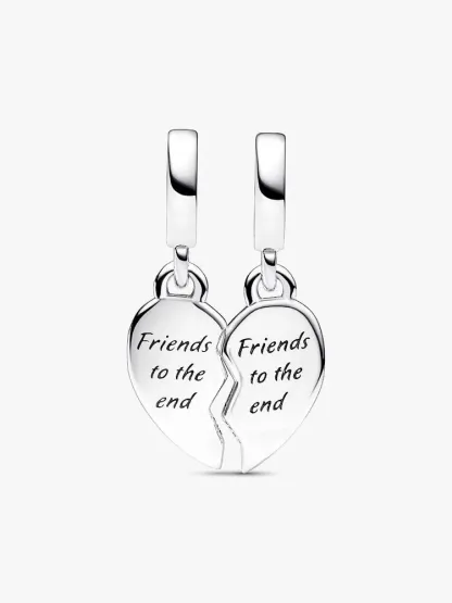 Friends Splittable Heart Dangle Charm