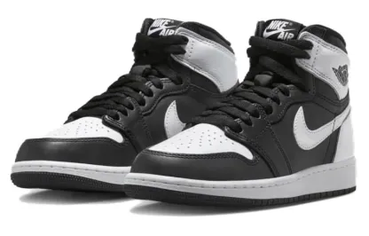 (GS) Air jtthhordan 1 Retro High OG 'Black White' FD1437-010
