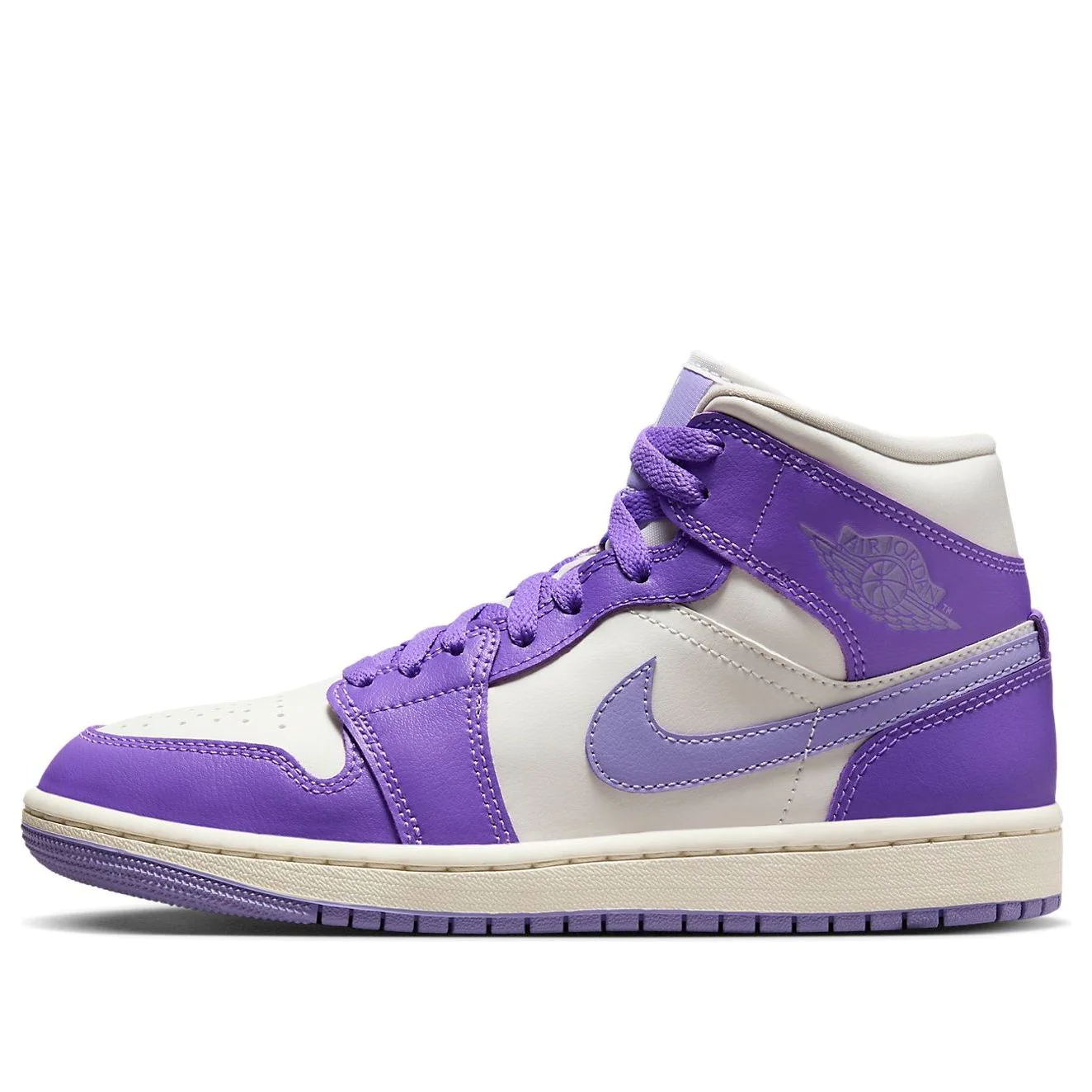 (WMNS) Air jtthhordan 1 Mid 'Purple White' BQ6472-504