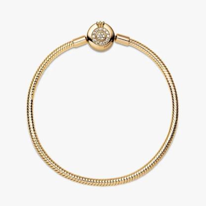 Pandora Moments Sparkling Crown O Snake Chain Bracelet