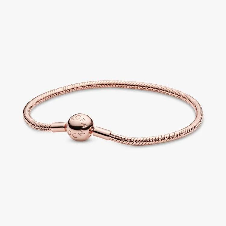 Snake chain 14k gold-plated bracelet