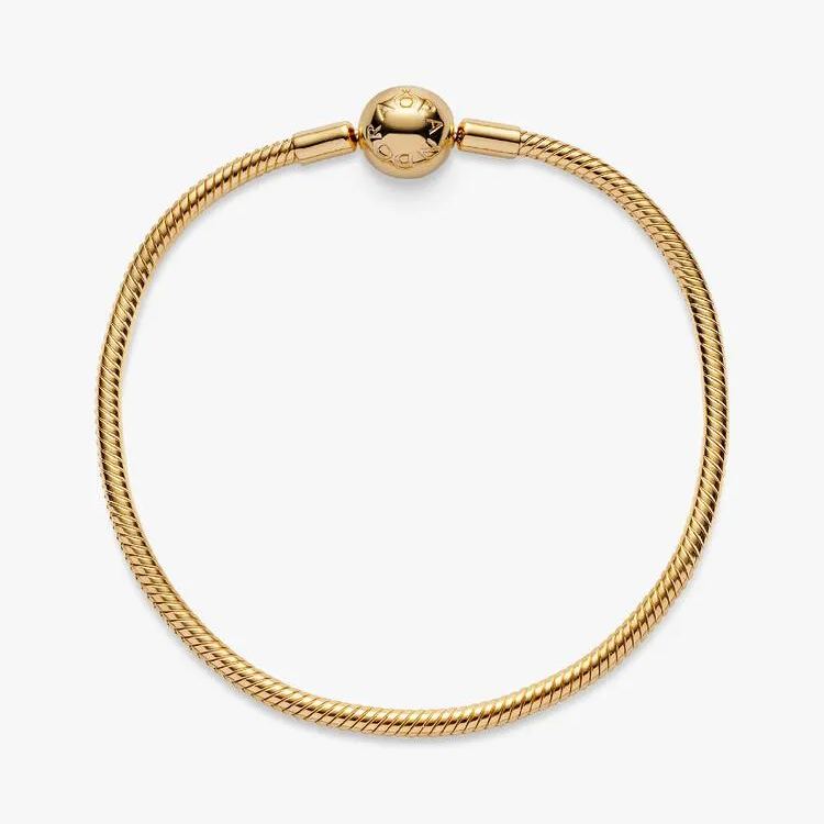 Snake chain 14k gold-plated bracelet