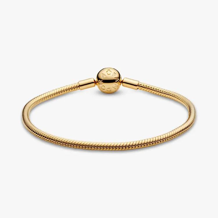 Snake chain 14k gold-plated bracelet