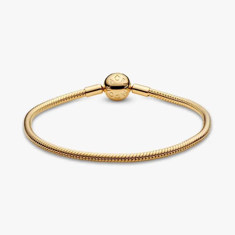 Snake chain 14k gold-plated bracelet