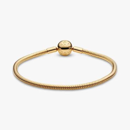 Snake chain 14k gold-plated bracelet