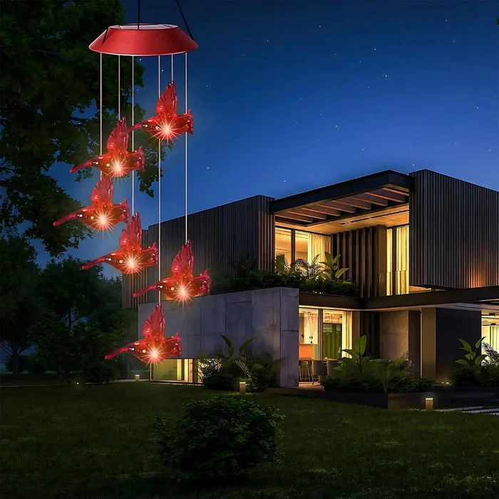 Cardinal Solar Wind Chimes