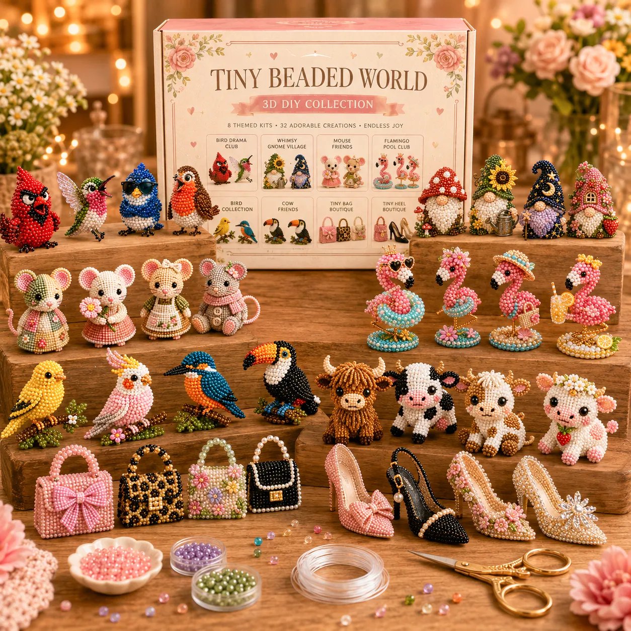 Creative Beaded Mini World 3D DIY Kit Collection