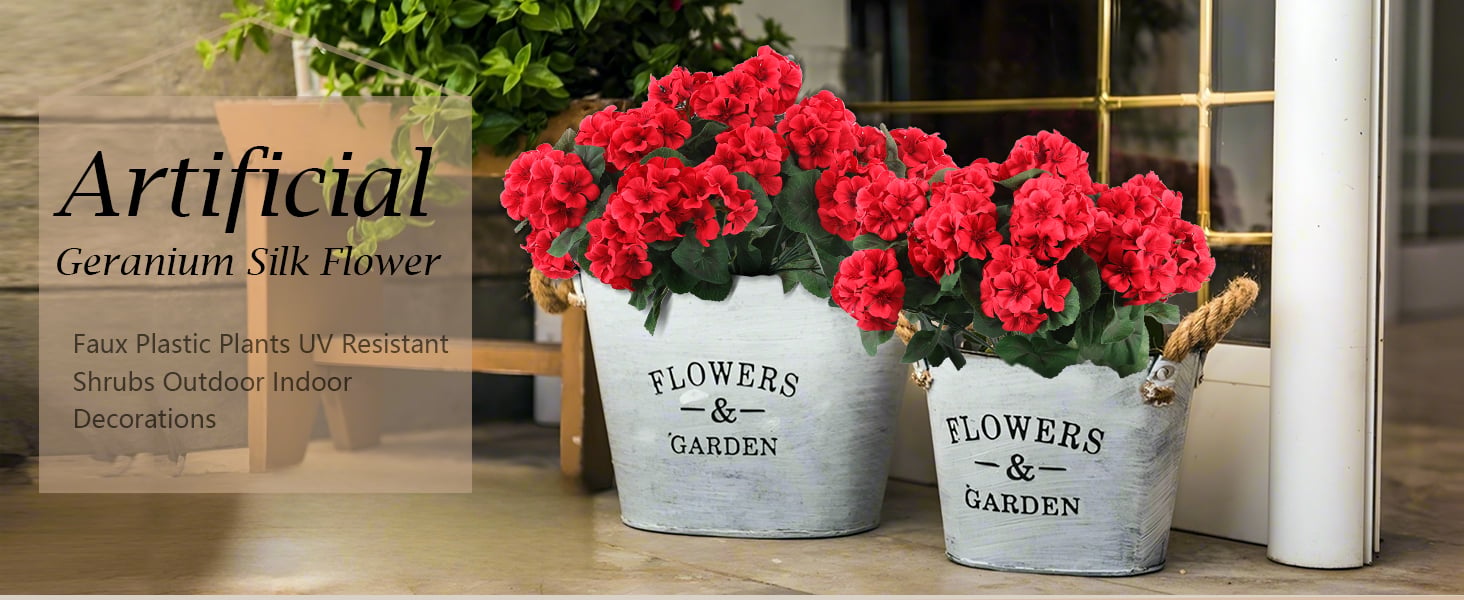 artificial Geraniums