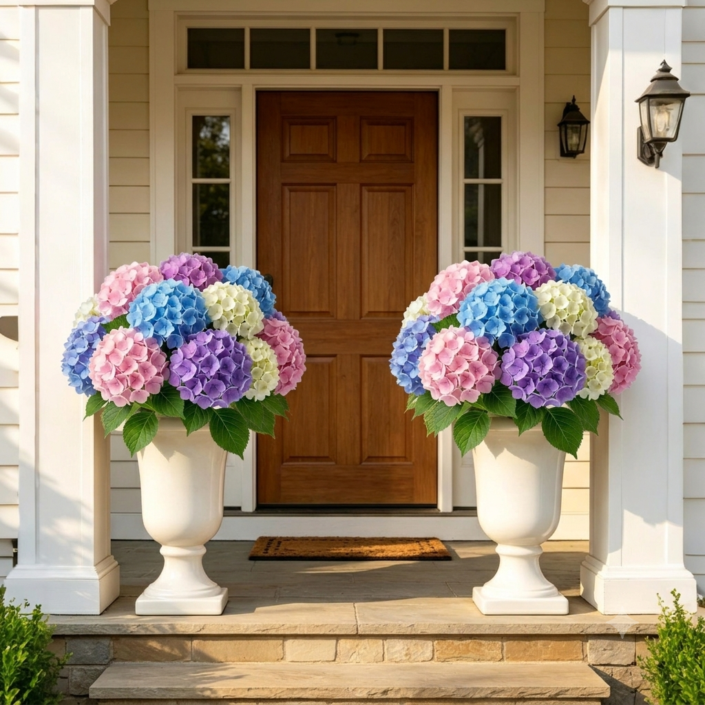 🔥Hot Sale 70% OFF🔥Artificial Outdoor Hydrangea Flowers - UV resistant, Waterproof, Windproof