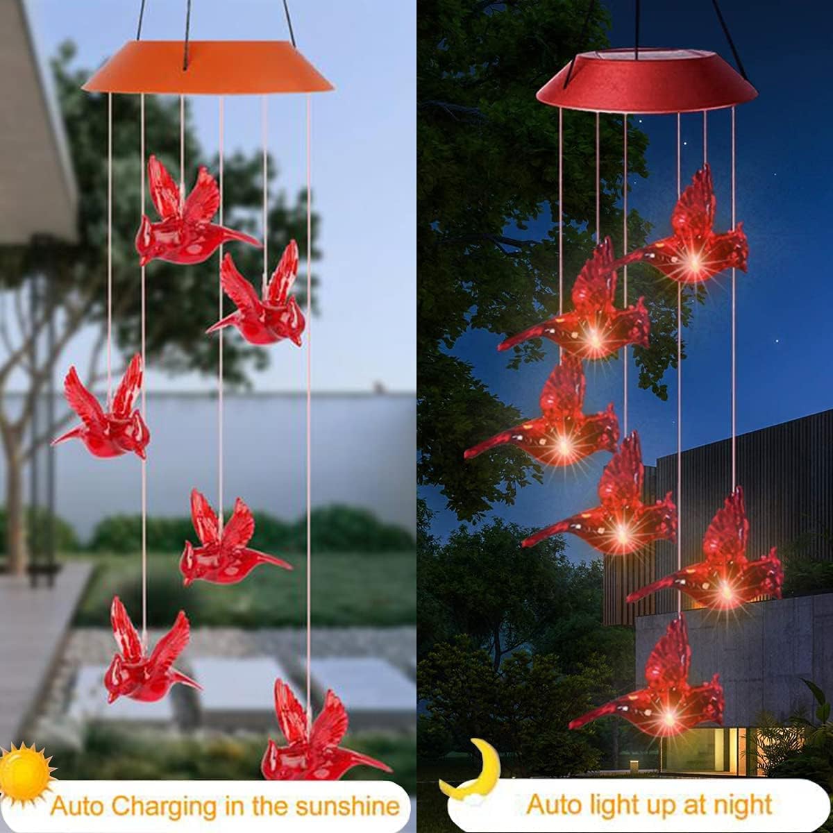 Cardinal Solar Wind Chimes