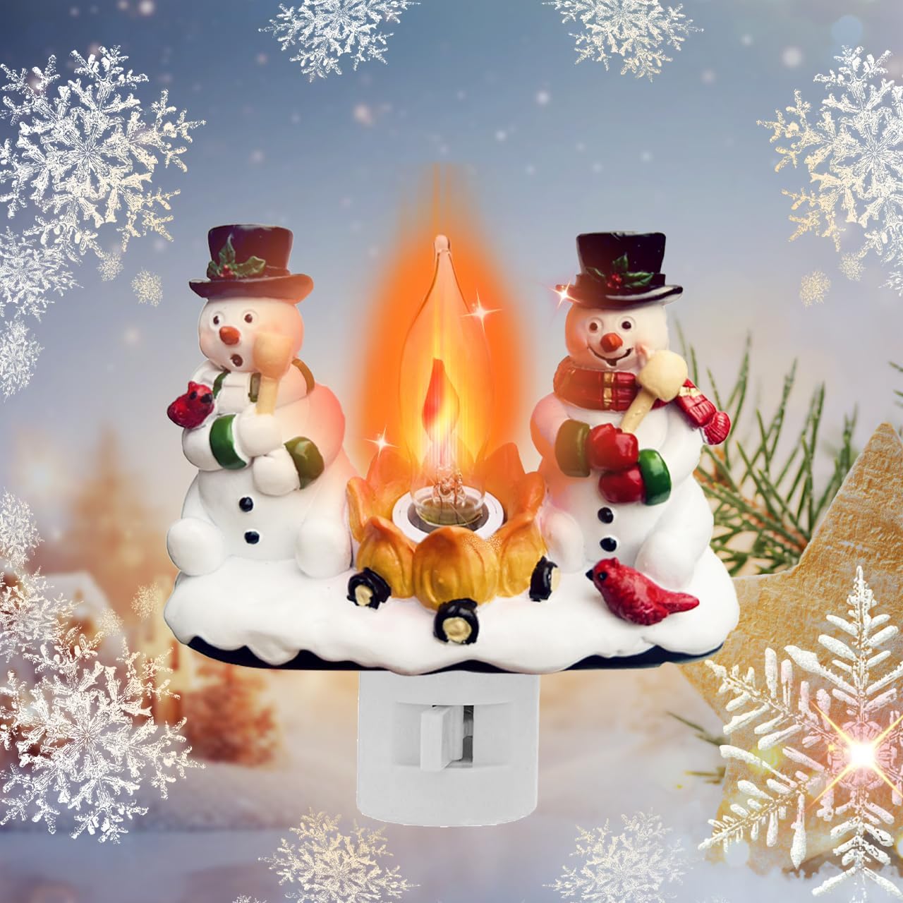 Rotating Plug Christmas Night Light