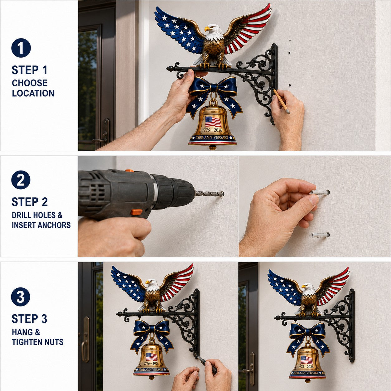 1776-2026 "Spirit of Liberty" Eagle Bell