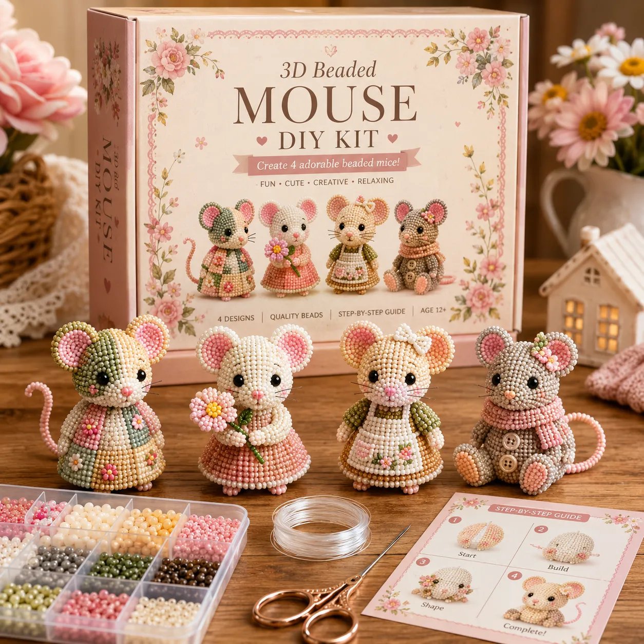Creative Beaded Mini World 3D DIY Kit Collection