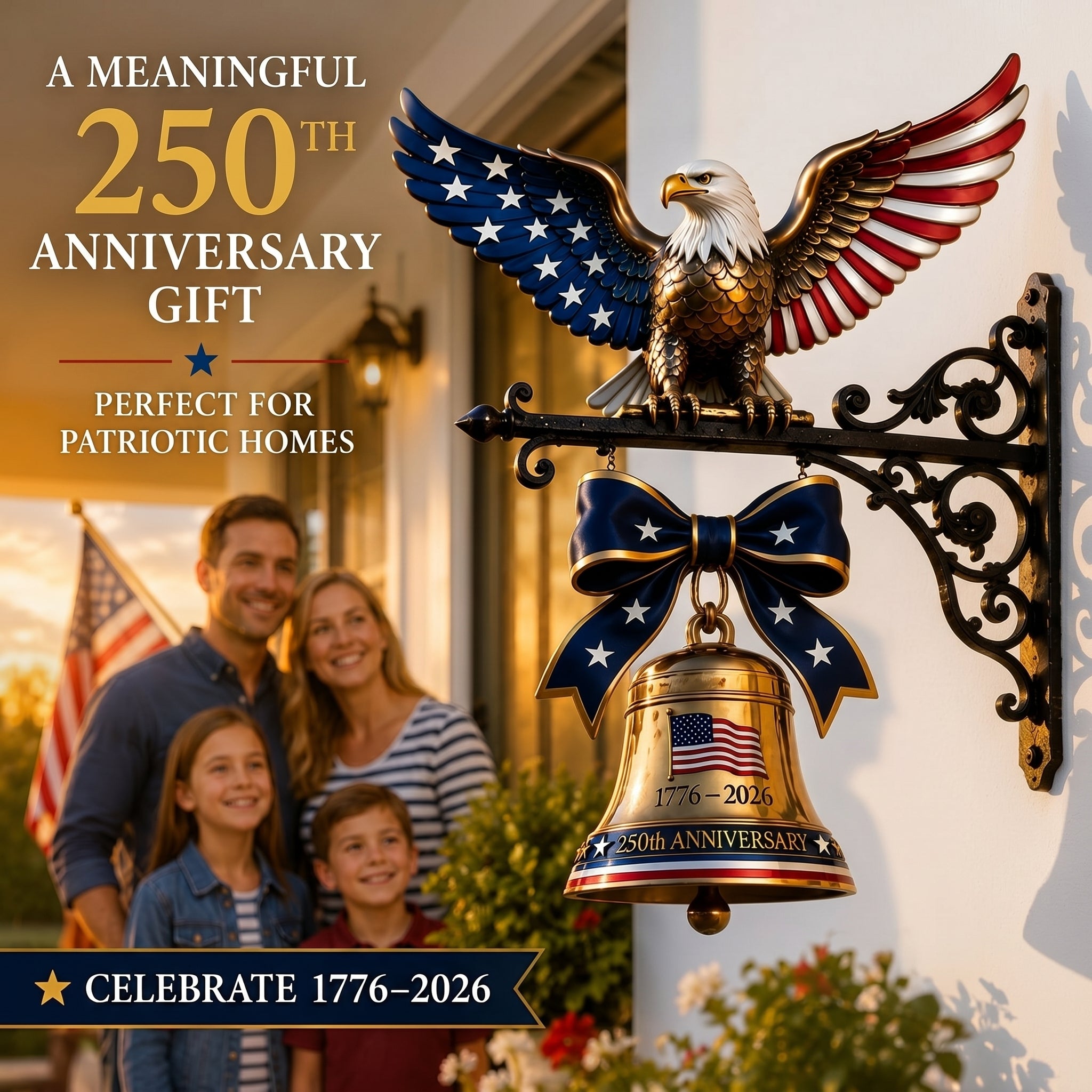 1776-2026 "Spirit of Liberty" Eagle Bell