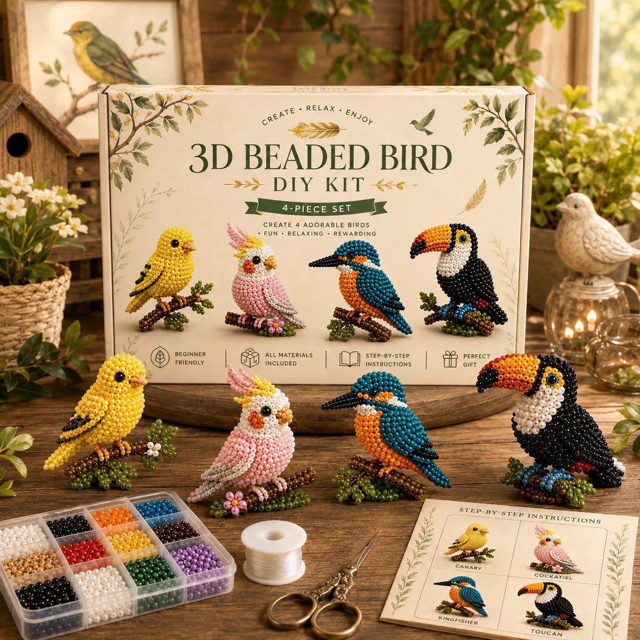 Creative Beaded Mini World 3D DIY Kit Collection