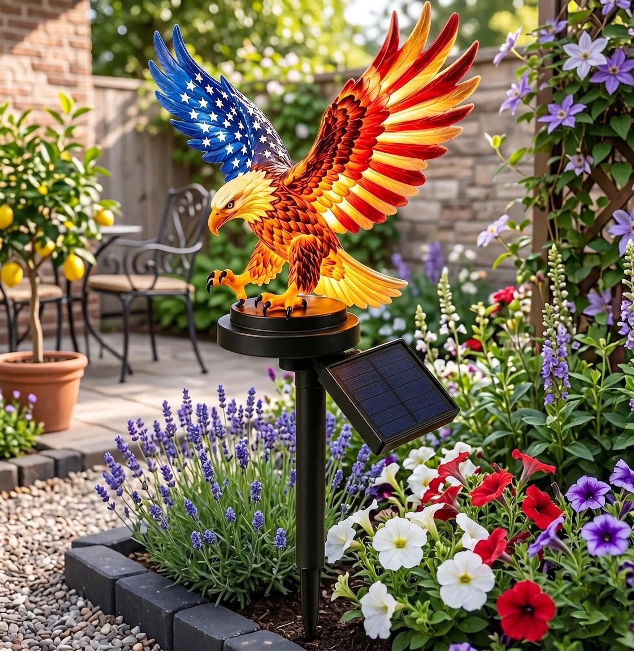 Solar Eagle Garden Light