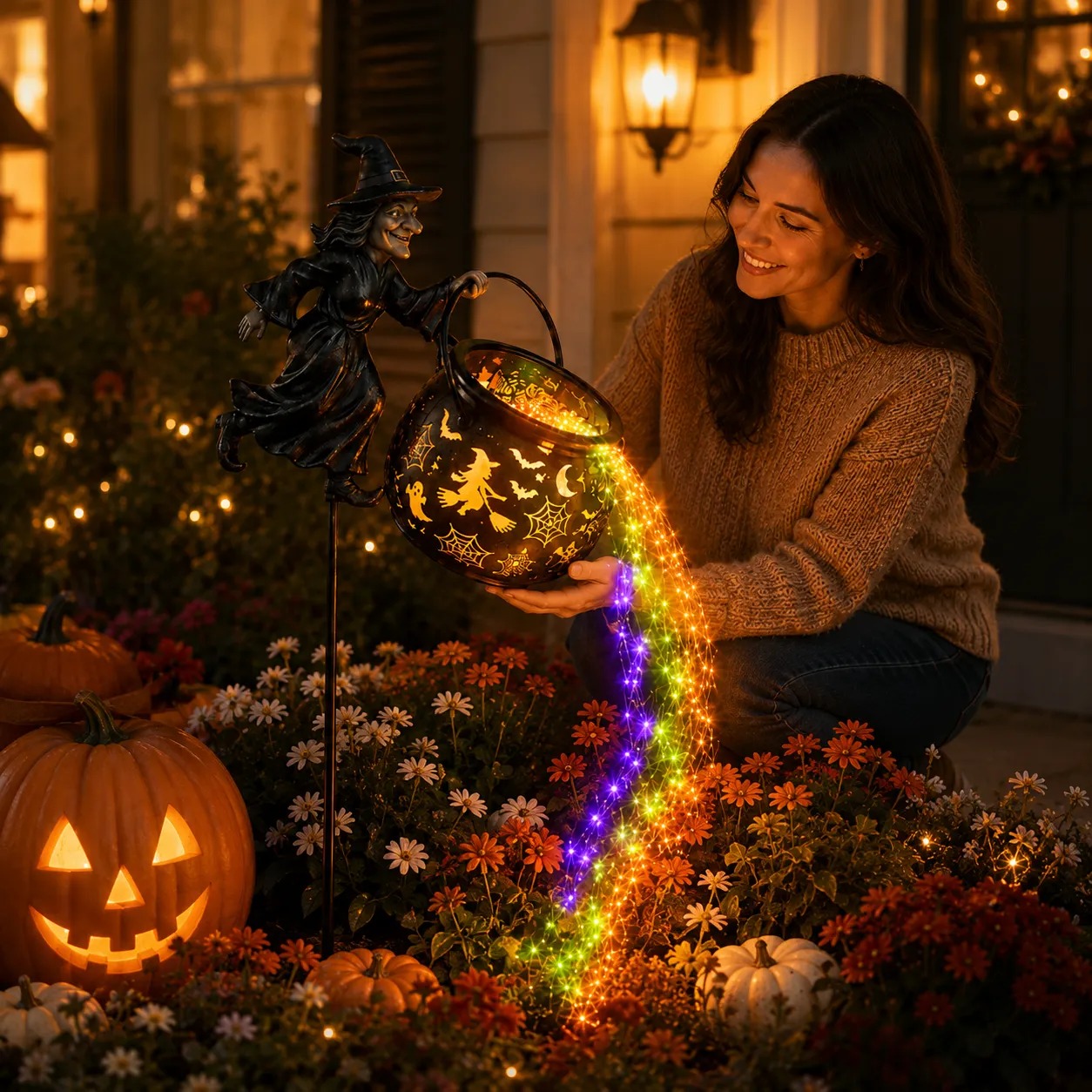 Halloween Witch Garden Light