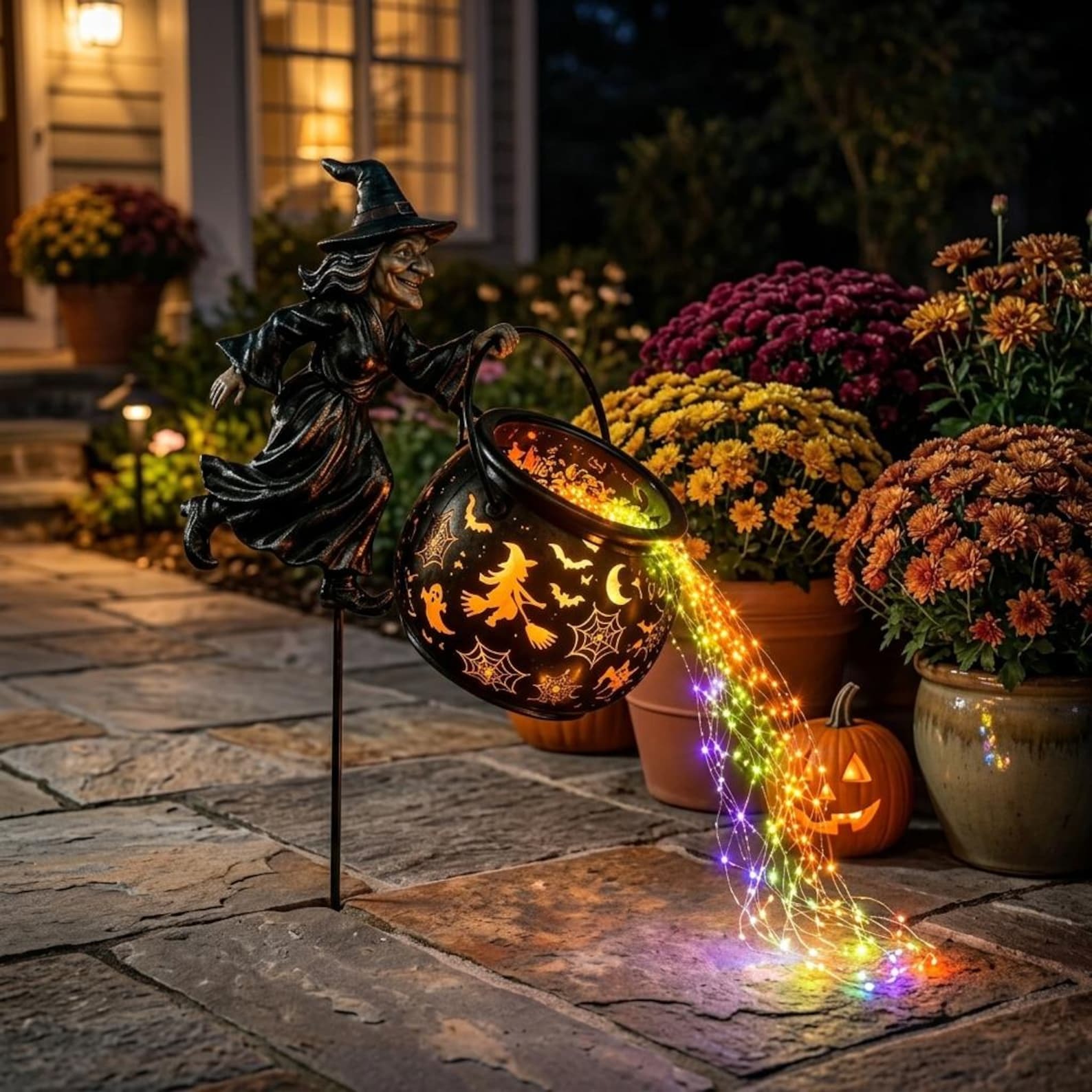 Halloween Witch Garden Light