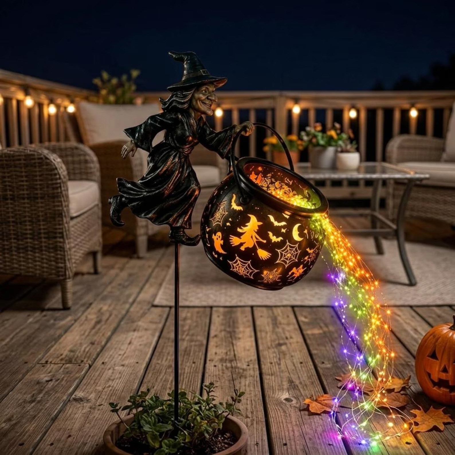 Halloween Witch Garden Light