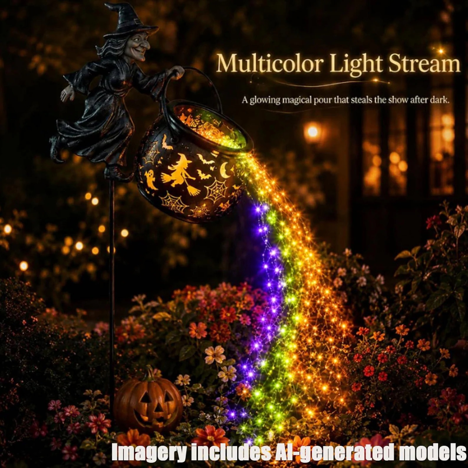 Halloween Witch Garden Light