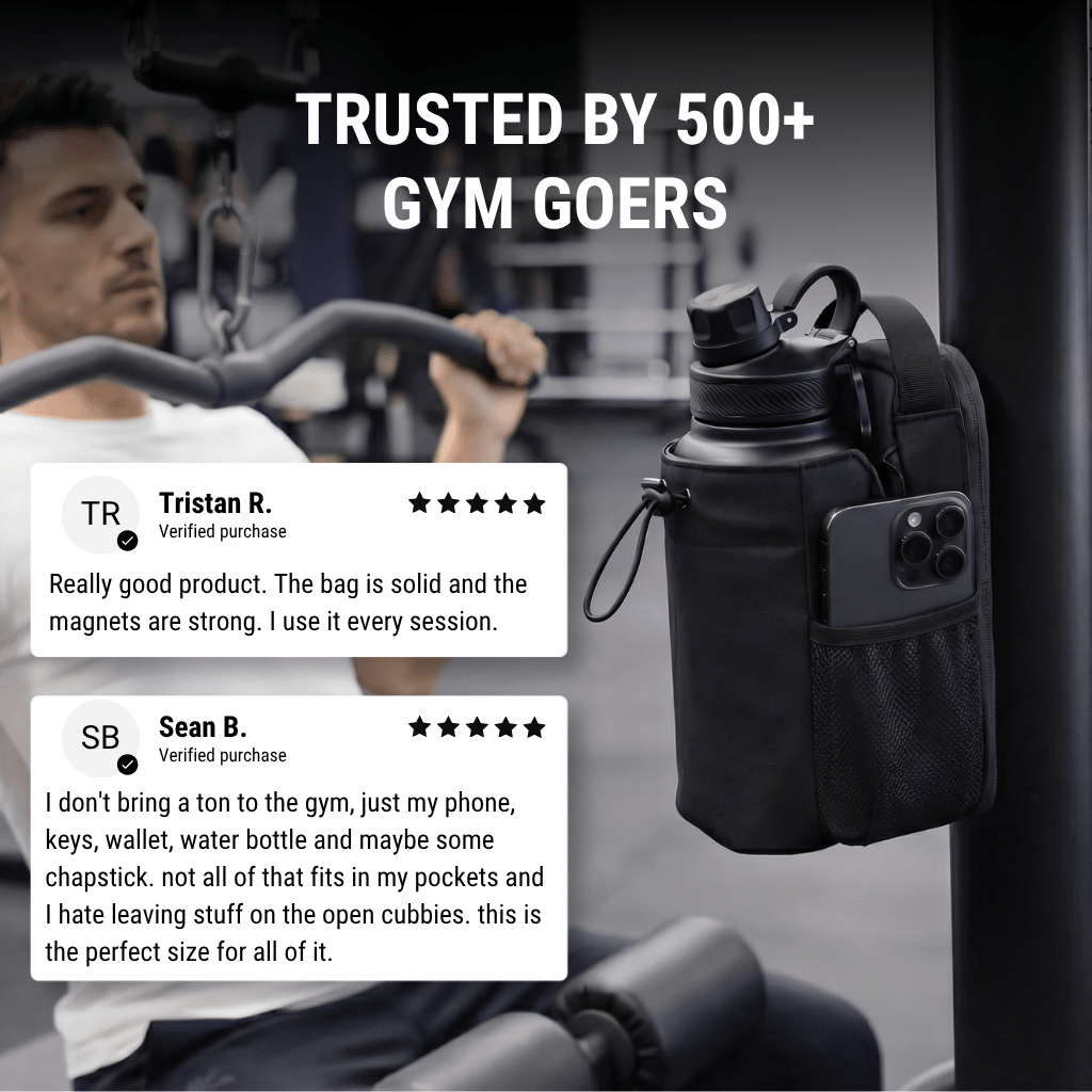 kelvory-Magnetic Gym Bag With Bottle Holder