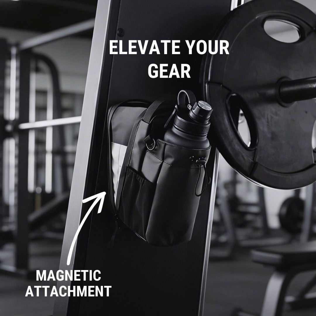 kelvory-Magnetic Gym Bag With Bottle Holder
