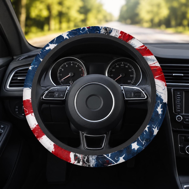 Patriotic Steering Wheel Cover
