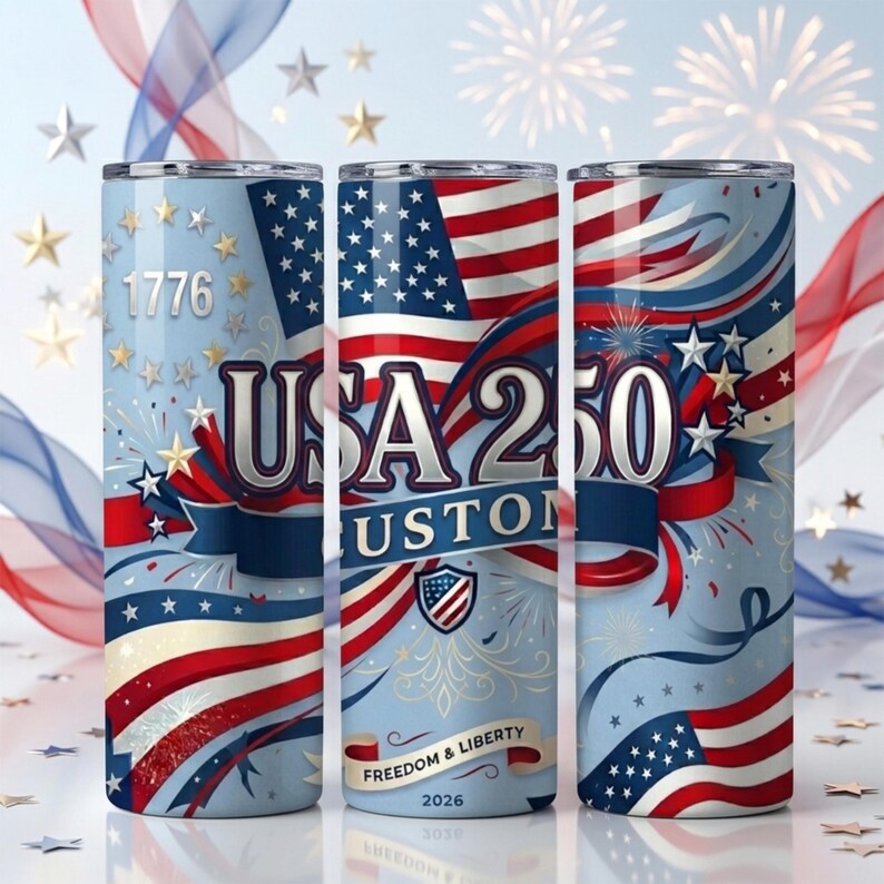 America 1776–2026 Freedom & Liberty Travel Mug