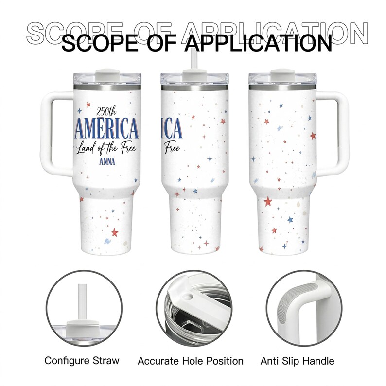 1776–2026 USA Birthday Travel Mug
