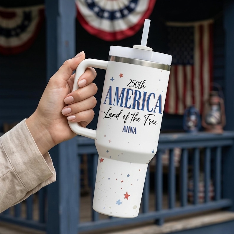 1776–2026 USA Birthday Travel Mug
