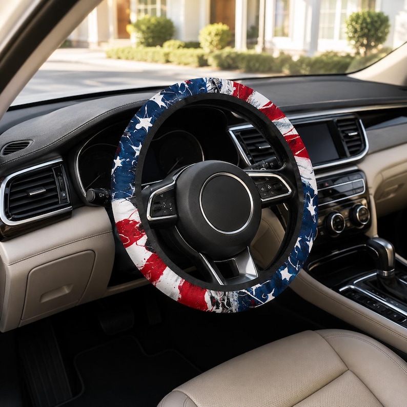 Patriotic Steering Wheel Cover