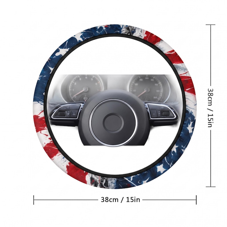 Patriotic Steering Wheel Cover