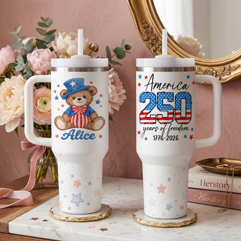 America 250 Years of Freedom Travel Mug