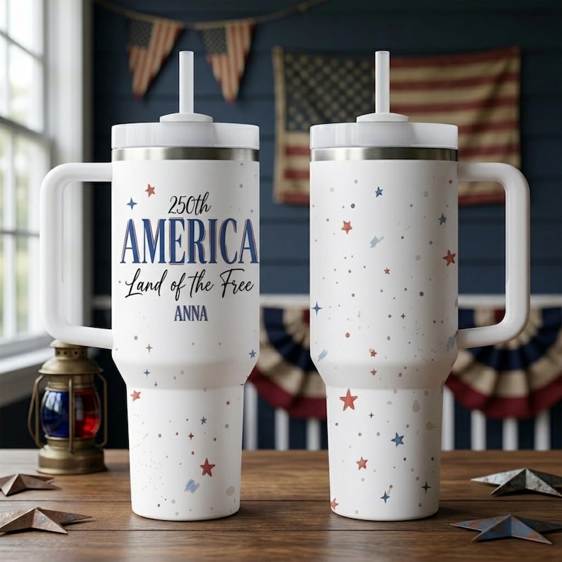 1776–2026 USA Birthday Travel Mug
