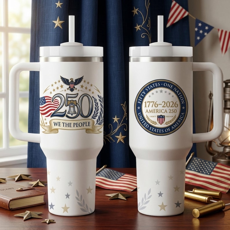 20oz Tumbler Insulated Stainless Steel American Flag Liberty Bell, Gift For Military Veteran