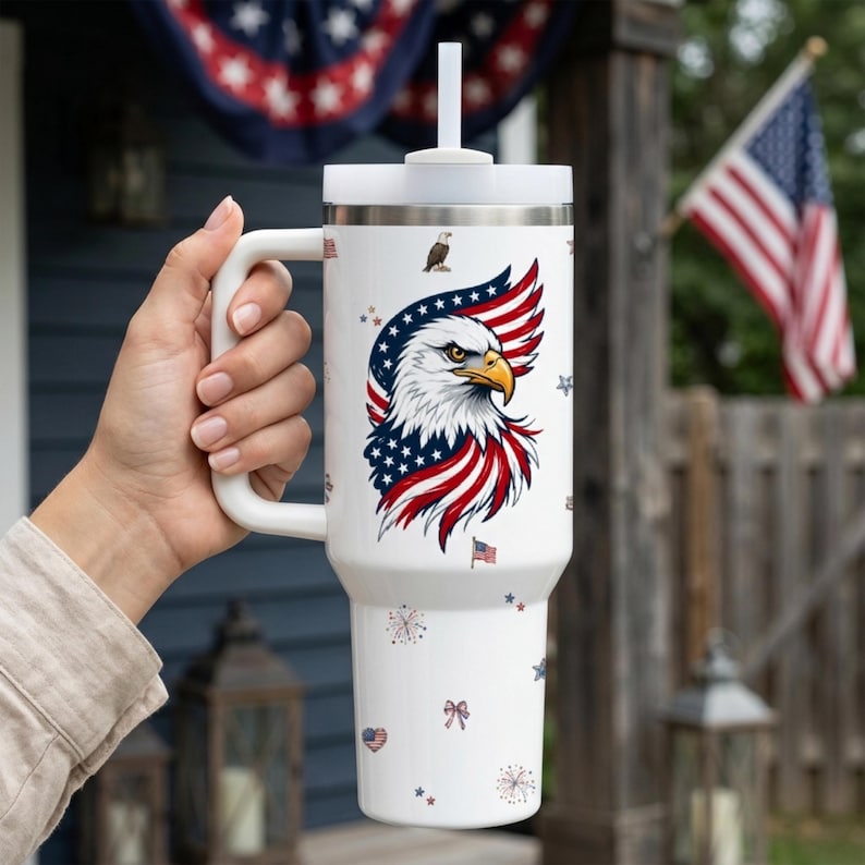 USA 250th Anniversary Travel Mug, Independence Day Gift