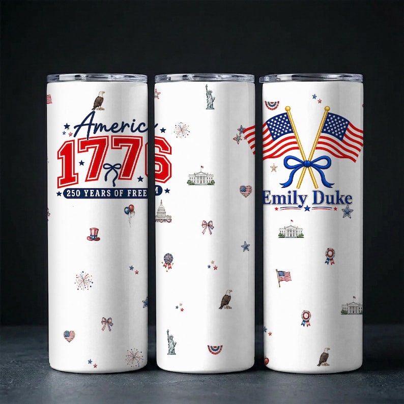  250 Years of Freedom Patriotic Travel Mug, Gift For Her