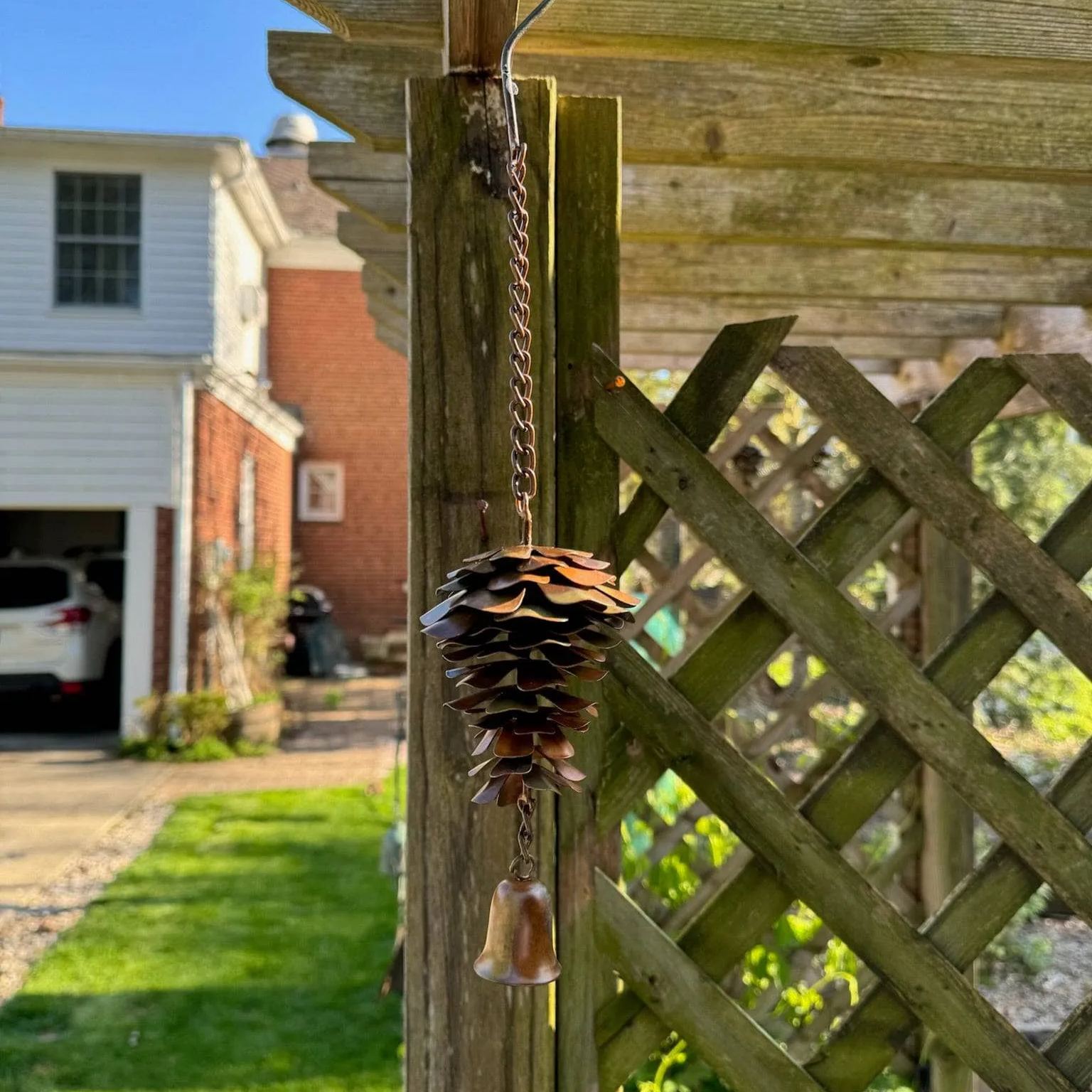 Pine Cone with Bell Ornament
