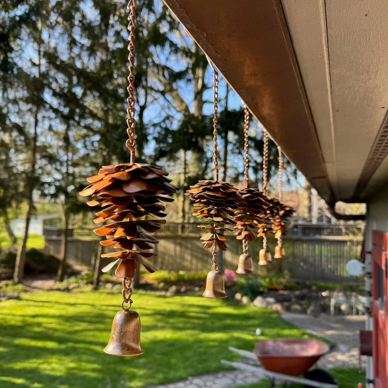 Pine Cone with Bell Ornament