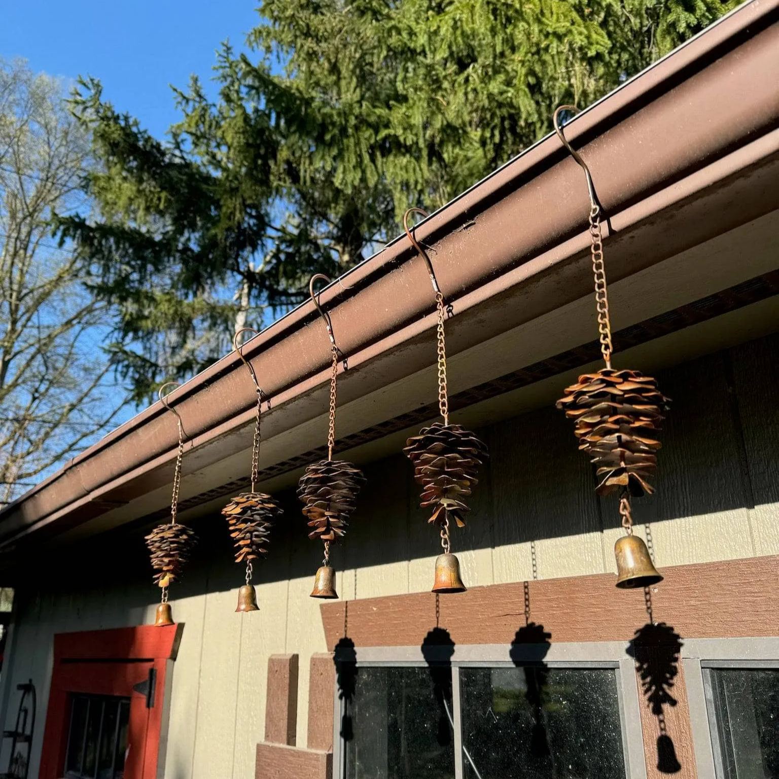 Pine Cone with Bell Ornament