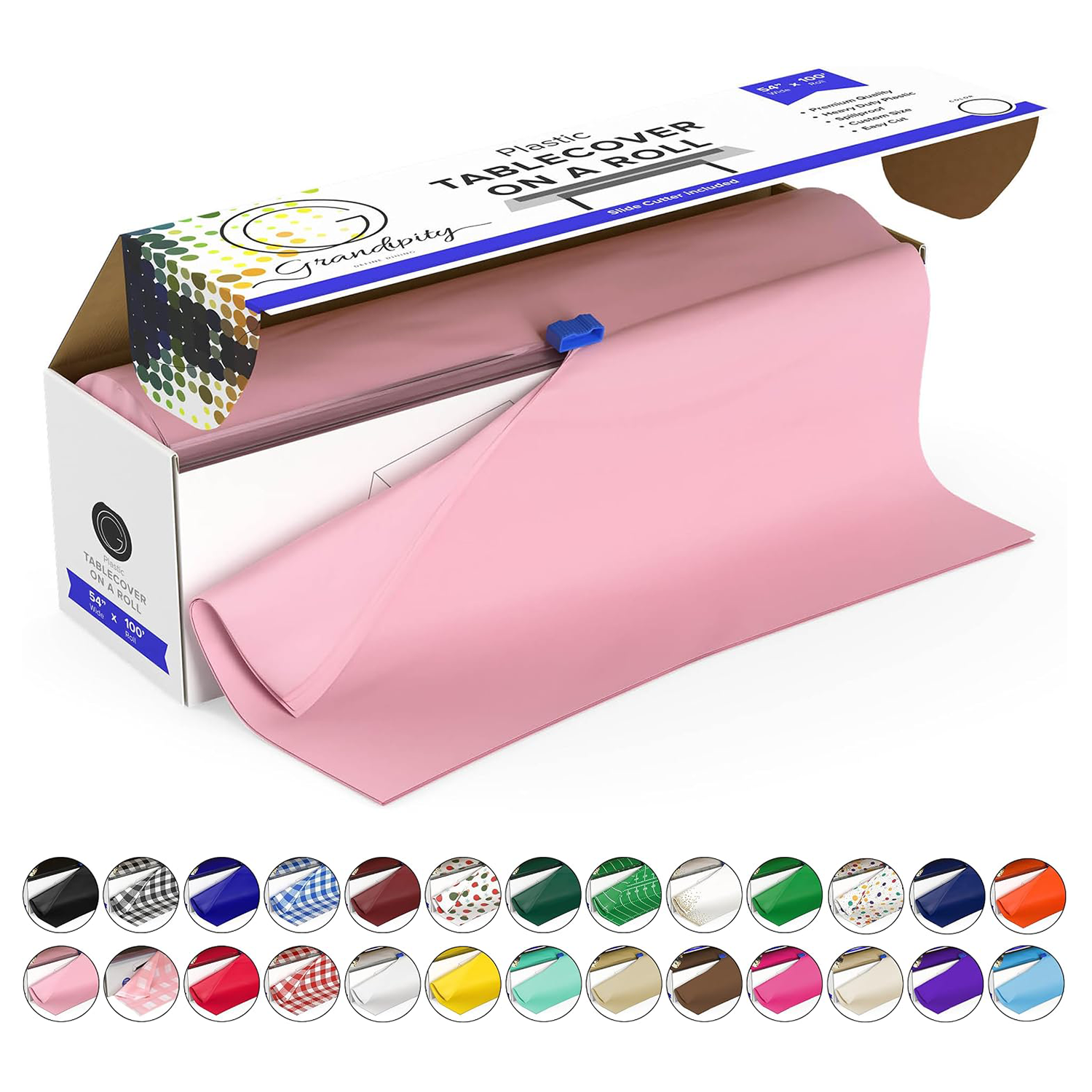 Plastic Tablecloth Roll with Cutter Box