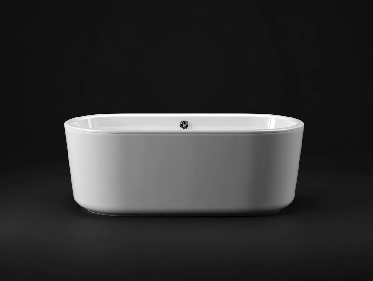 Badewanne Acryl 171x79x56 cm - Weiß - kompakte freistehende Form für Badezimmer
