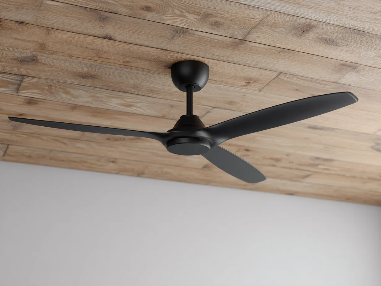 Deckenventilator Metall 132x132x34 cm - Schwarz - modernes Design