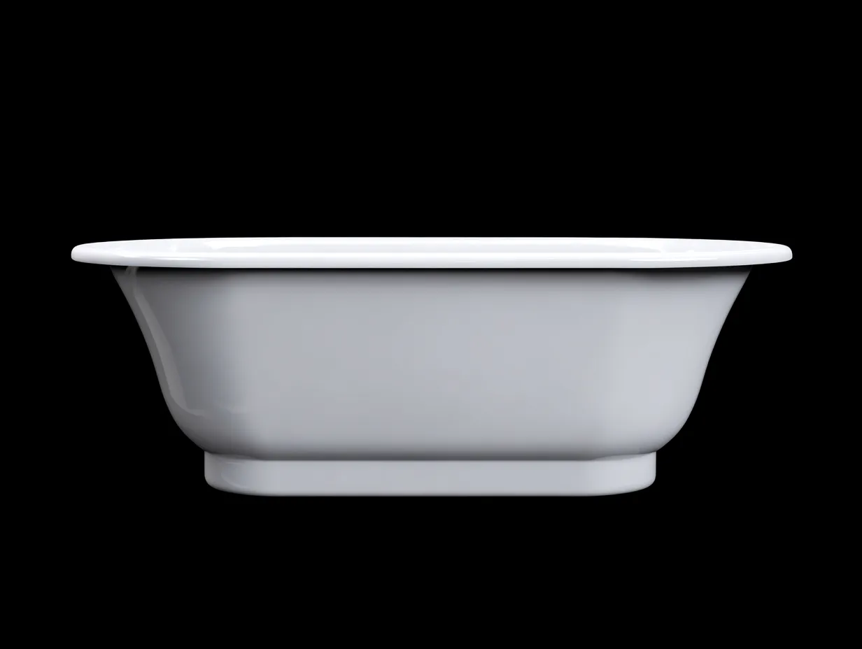 Badewanne Acryl 166x76x54 cm - Weiß - klassische Fußform für Badezimmer