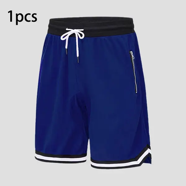 Men's Athletic Basketball Shorts – Quick Dry Lightweight Mesh Gym Shorts with Zipper Pocket