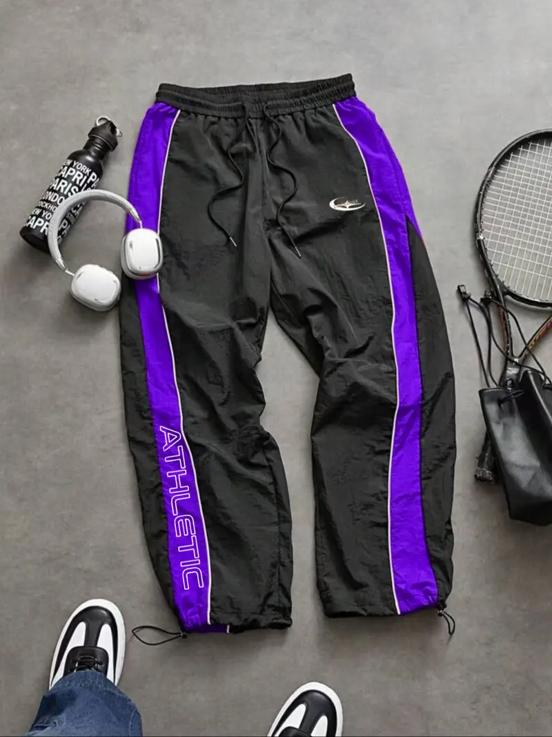 Men's Casual Sporty Long Pants with Elastic Cuffs