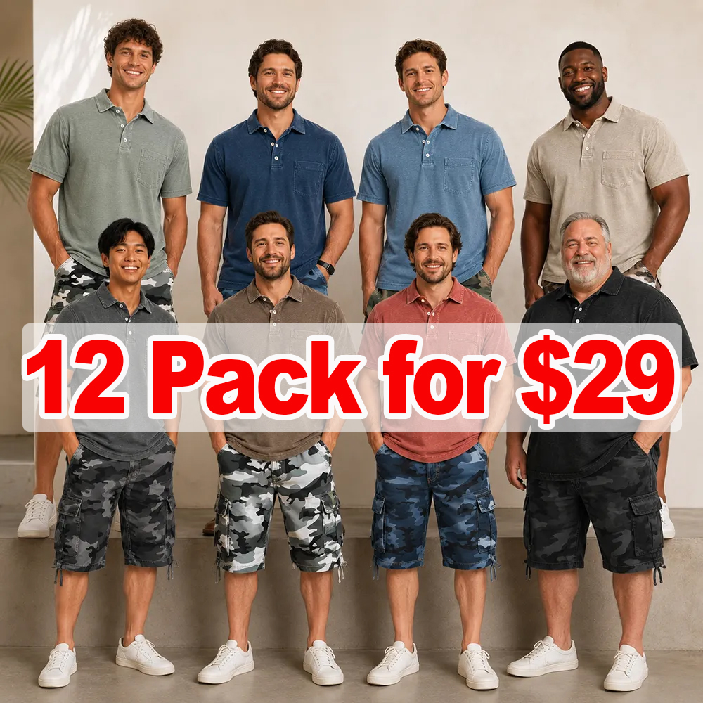 Store Closing Clearance⚡12 Pack for $29⚡- Men's Camouflage Cargo Shorts