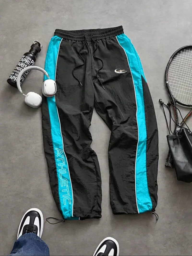 Men's Casual Sporty Long Pants with Elastic Cuffs