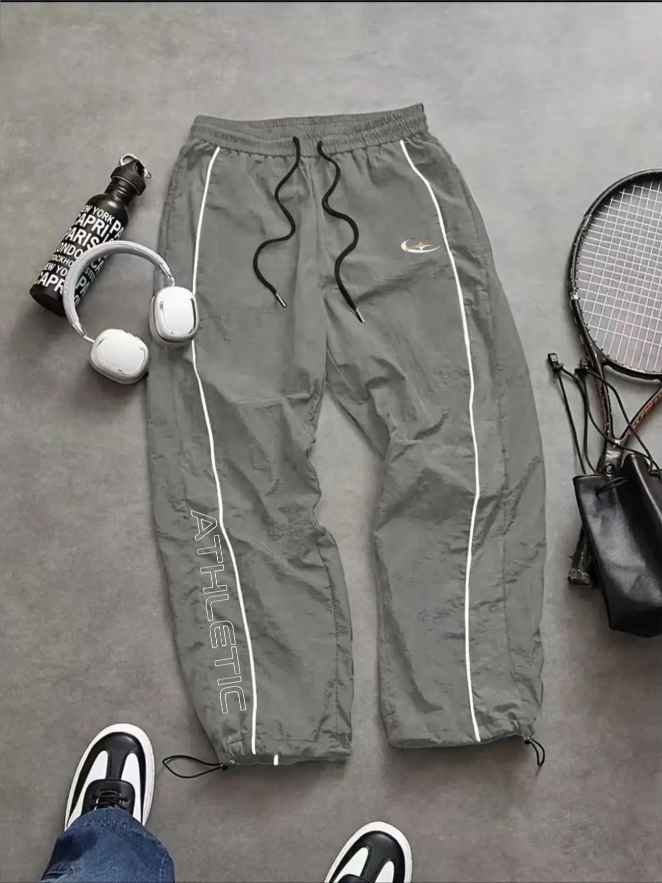 Men's Casual Sporty Long Pants with Elastic Cuffs
