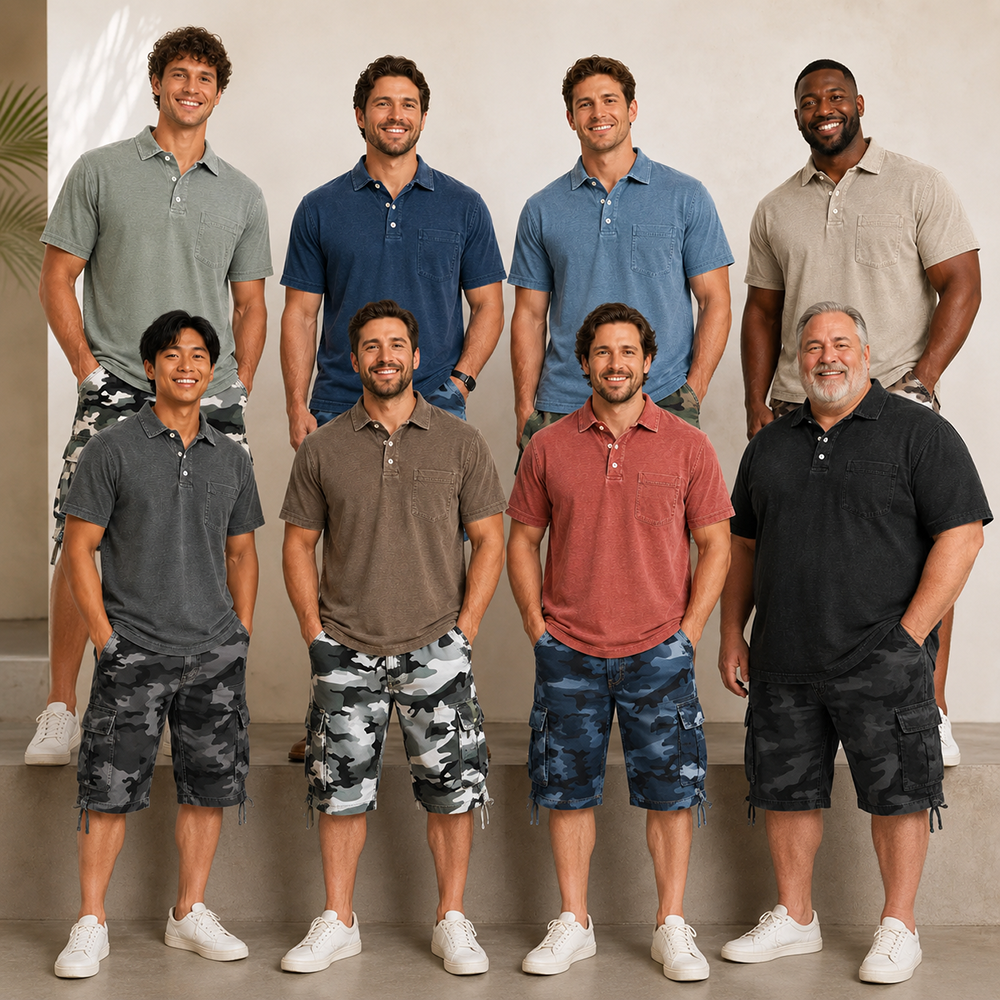 Clearance Sale⚡12 Pack for $29⚡- Men's Camouflage Cargo Shorts